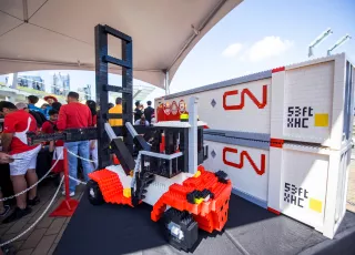 CN lego display of container at an event