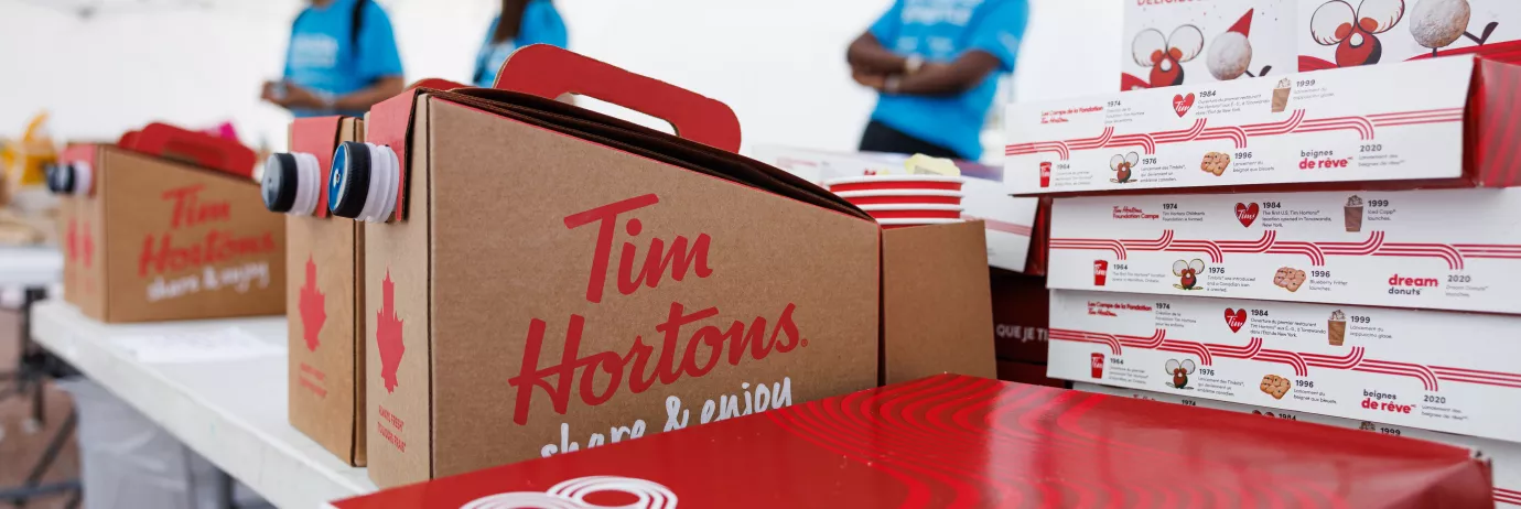 Tim Hortons donuts and coffee for an event